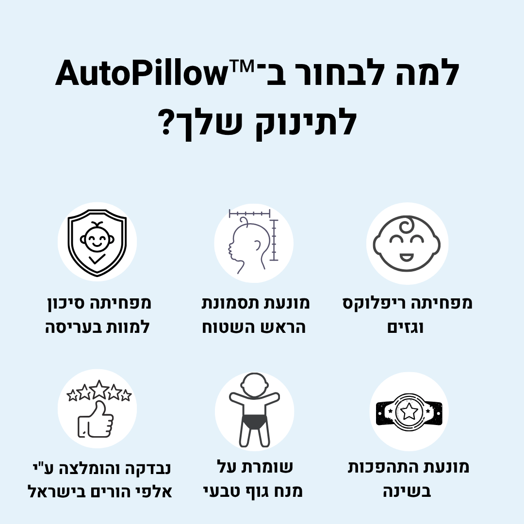 הכרית שמונעת ראש שטוח מבית CELVO